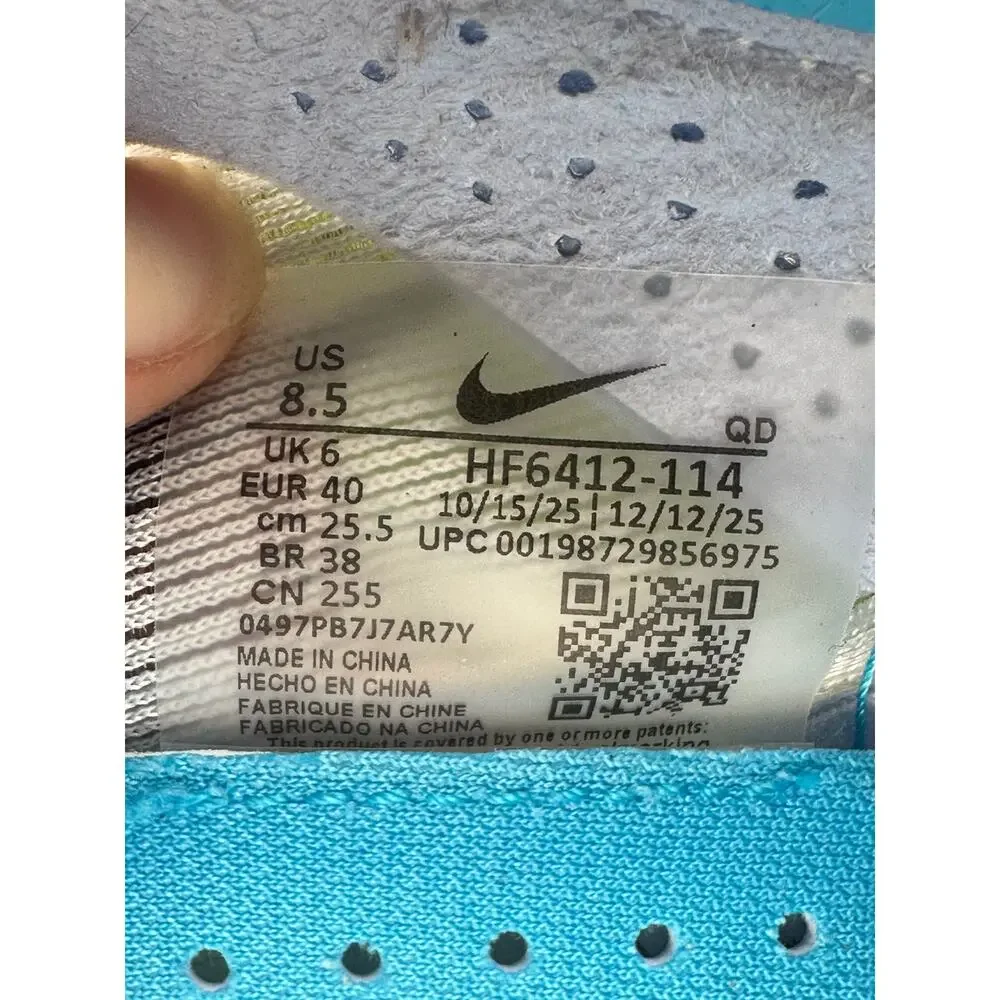 Nike Vaporfly 4 HF6412-114 Athletic Sneaker Womens 8.5 Blue Mesh Gym Road Racing
